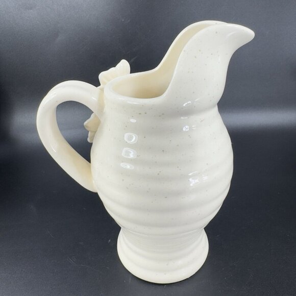 Grasslands Road Ceramic Small Pitcher Creamer With 3D Flowers Carafe Jug - Picture 8 of 12